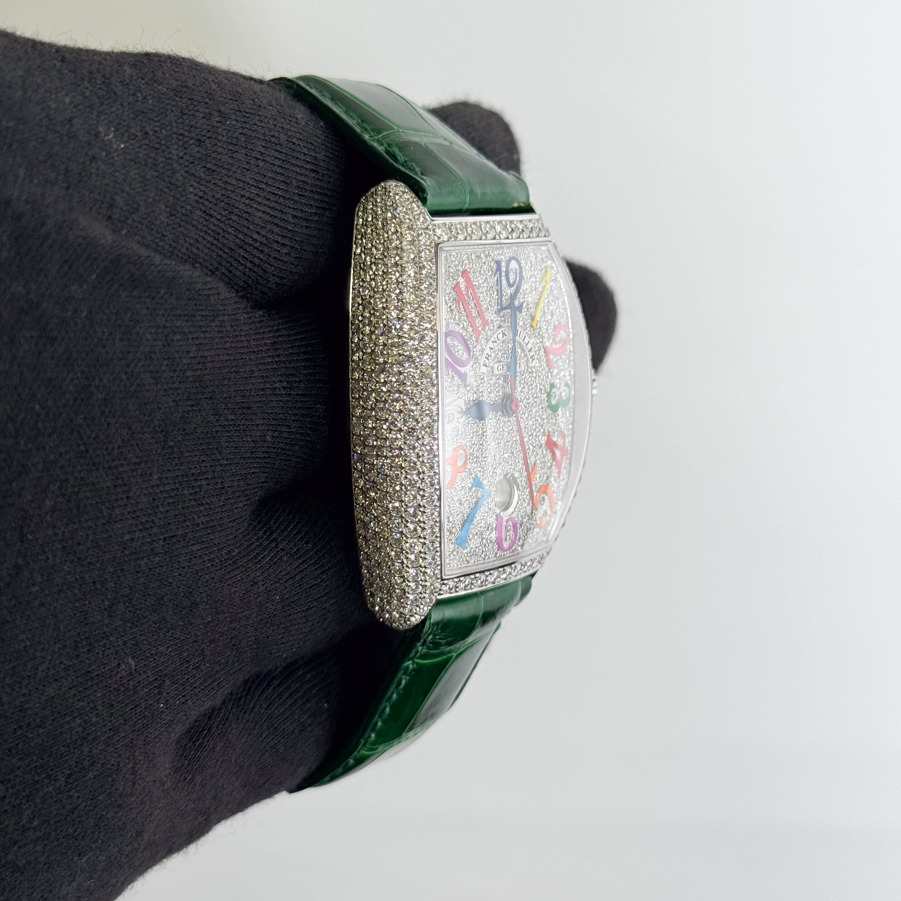 【中古】 Watch　the　CNN Franck Muller Casablanca 39mm Pave Dial Watch Ref# 7880 SC DT D6CD