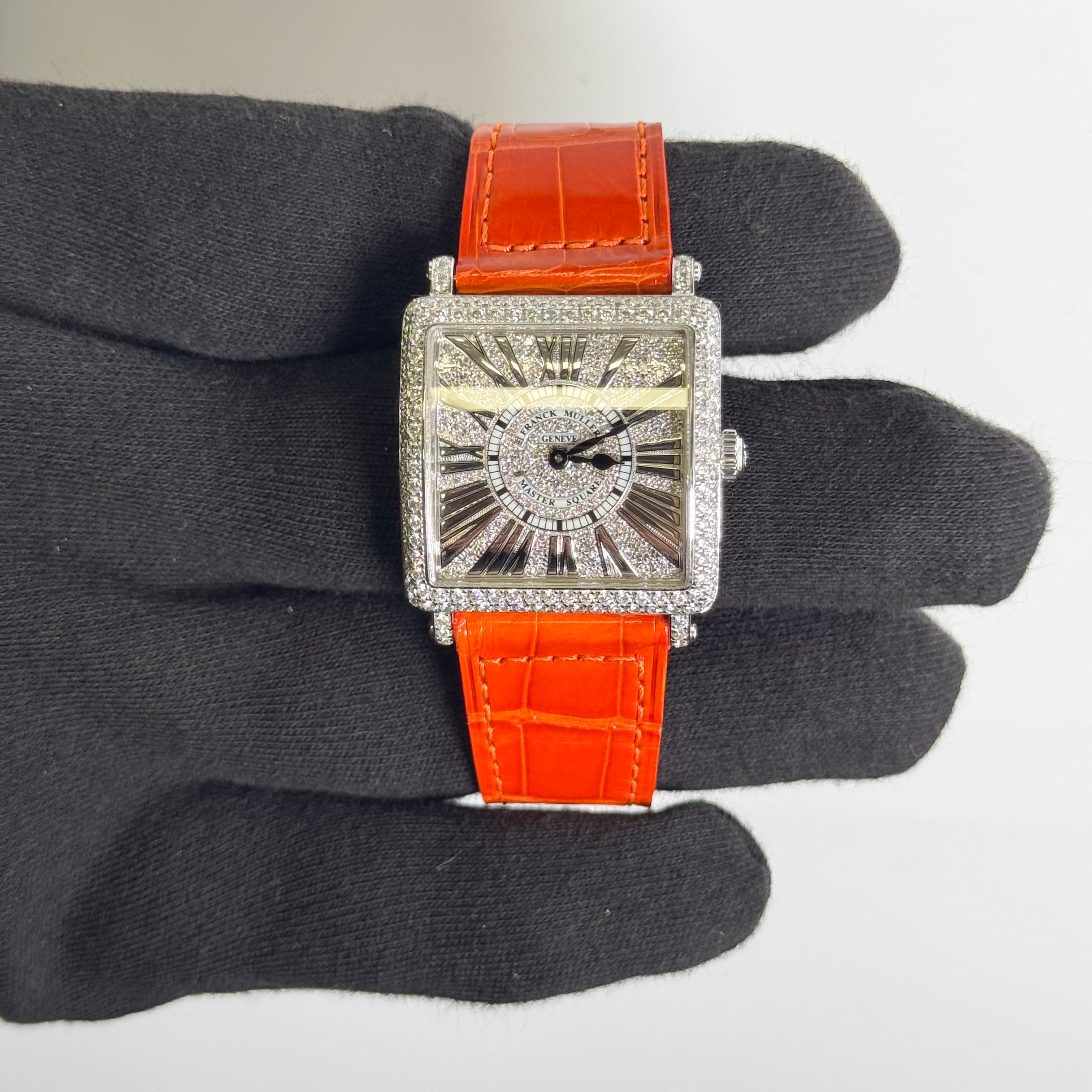 Franck Muller Master Square 29mm Pave Dial Watch Ref# 6002 L QZ