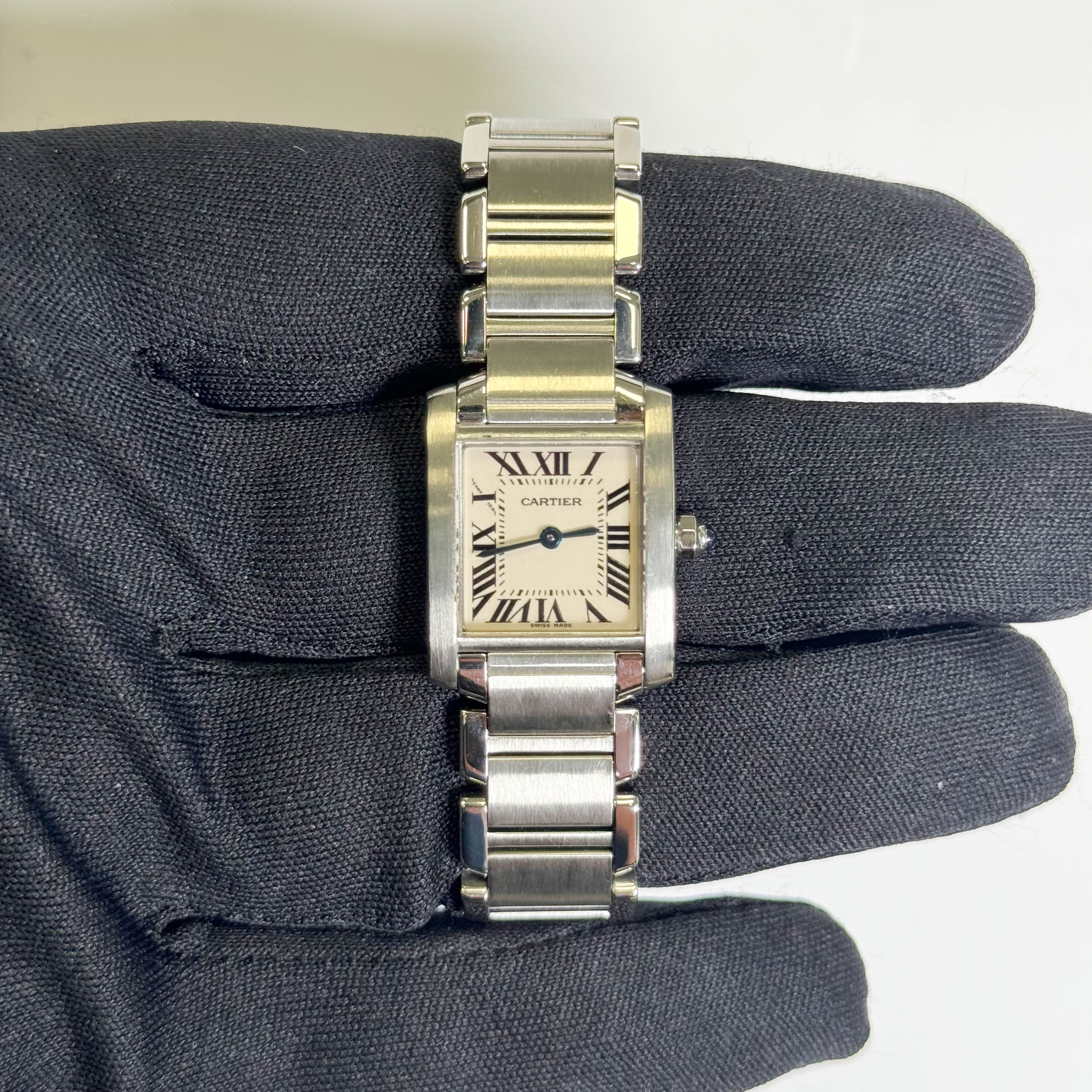 Cartier Tank 20mm Ivory Dial Watch Ref# W51008Q3