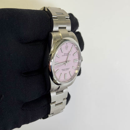 Rolex Oyster Perpetual 41mm Pink Dial Watch Ref# 134300