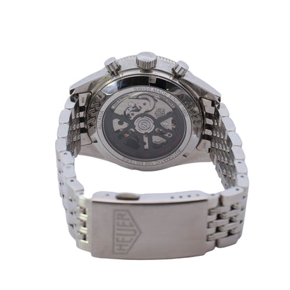 Tag Heuer Autavia Stainless Steel 42mm Black Chronograph Dial Watch Reference #: CBE2110-0 - Happy Jewelers Fine Jewelry Lifetime Warranty