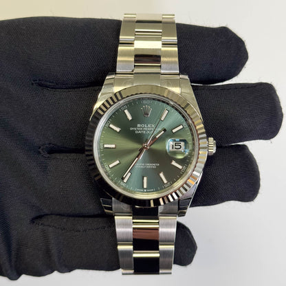 Rolex Datejust 41mm Green Dial Watch Ref# 126334