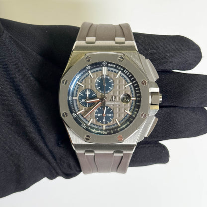 Audemars Piguet Offshore 44mm Grey Dial Watch Ref# 26400IO.OO.A004CA.02 - Happy Jewelers Fine Jewelry Lifetime Warranty