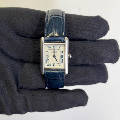 Cartier Must Tank 20mm Ivory Dial Watch Ref# 1614