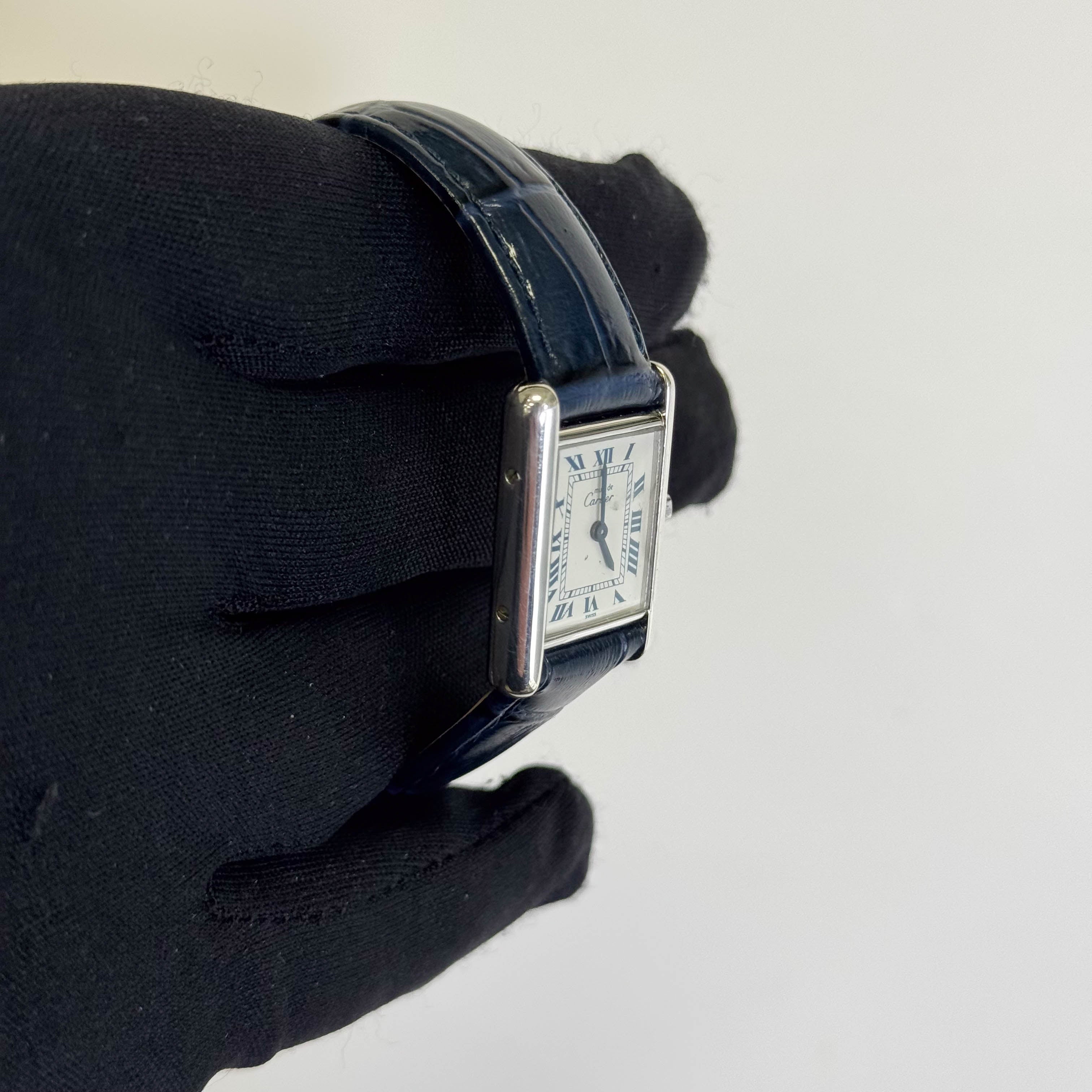 Cartier Must Tank 20mm Ivory Dial Watch Ref# 1614 – Happy Jewelers