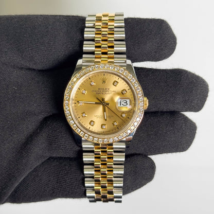 Rolex Datejust 36mm Champagne Dial Watch Ref# 126233