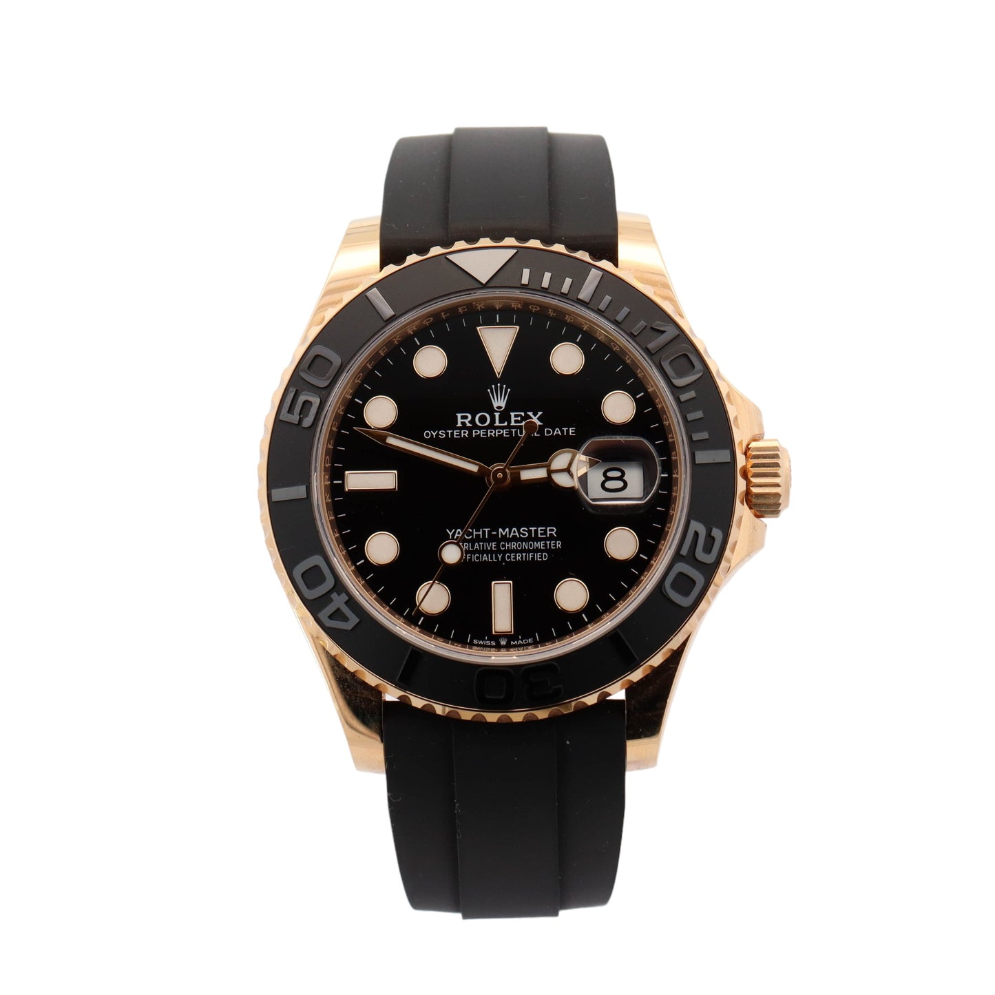 Rolex Yacht-Master Yellow Gold 42mm Black Dot Dial Watch Ref# 226658 - Happy Jewelers Fine Jewelry Lifetime Warranty