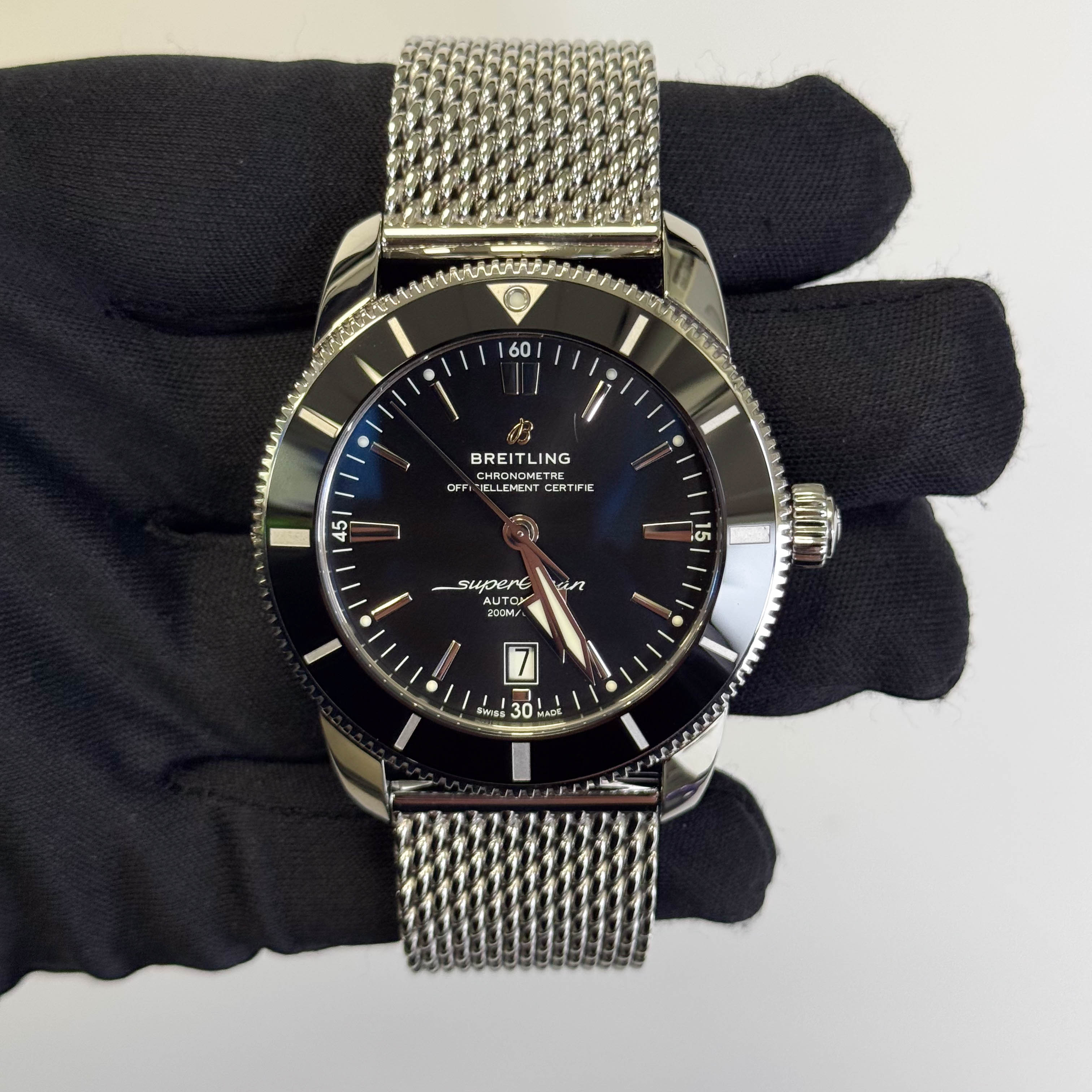 Breitling Superocean 46mm Black Dial Watch Ref# AB2020121B1A1 - Happy Jewelers Fine Jewelry Lifetime Warranty