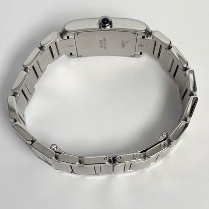 Cartier Tank Stainless Steel 25mm White/Ivory Dial Watch Ref# W51011Q3 - Happy Jewelers Fine Jewelry Lifetime Warranty