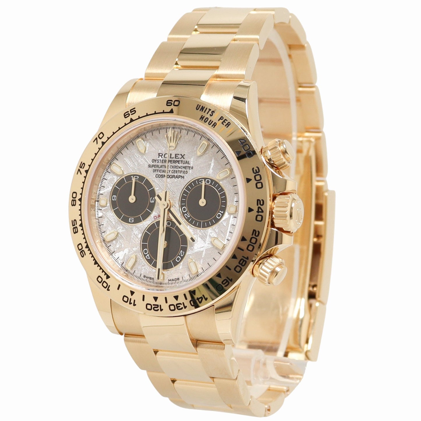 Rolex Daytona 40mm Yellow Gold Meteorite Choronograph Dial Watch Reference# 116508 - Happy Jewelers Fine Jewelry Lifetime Warranty