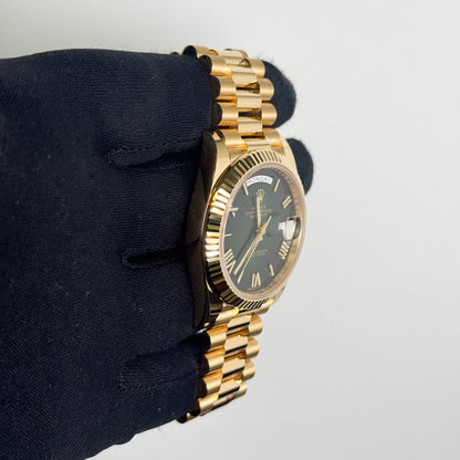 Rolex Day-Date 40mm Ombre Green Dial Watch Ref# 228238