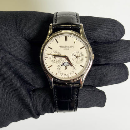 Patek Philippe Perpetual Calender 37mm Ivory Dial Watch Ref# 5140-G