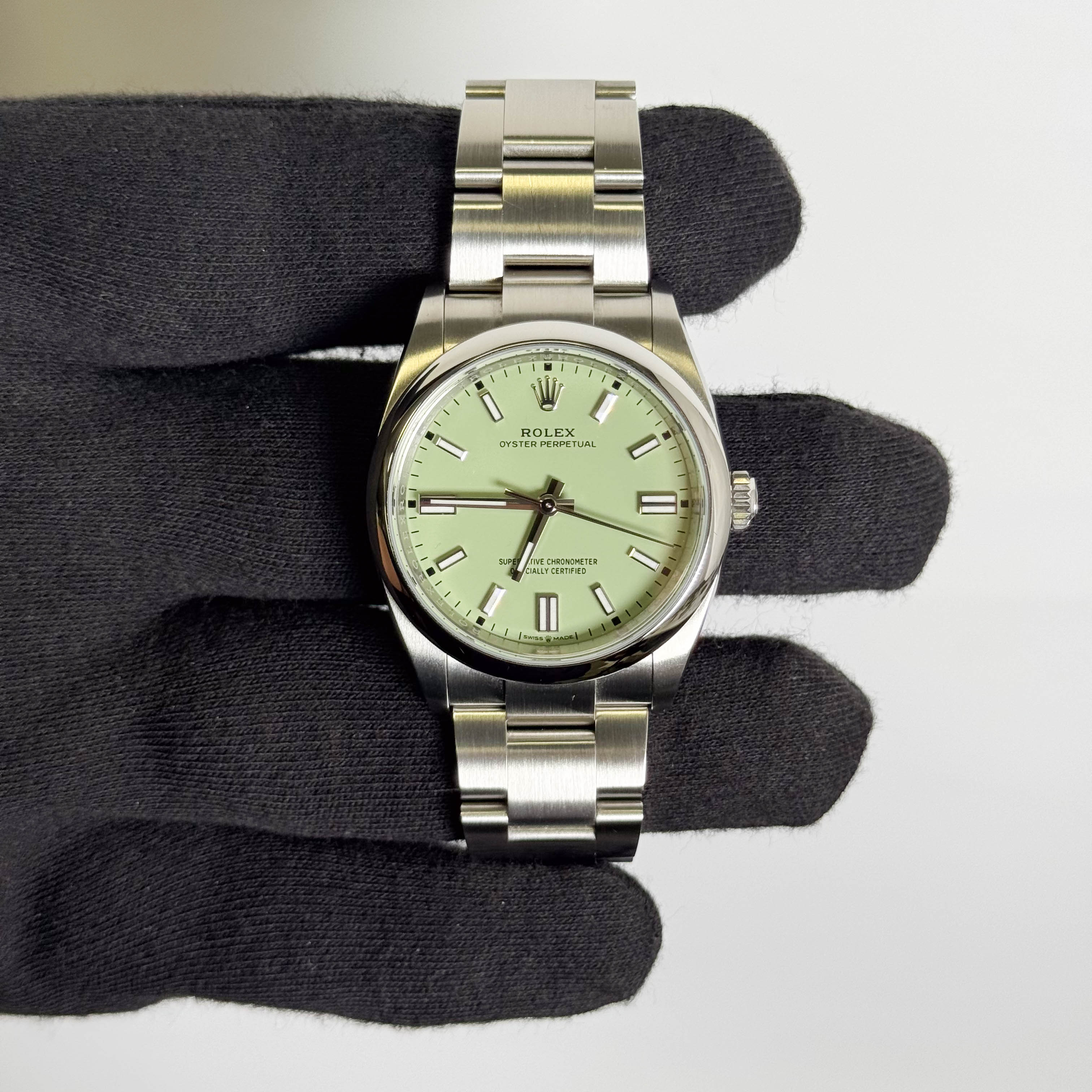 Rolex Oyster Perpetual 36mm Pistachio Dial Watch Ref# 126000