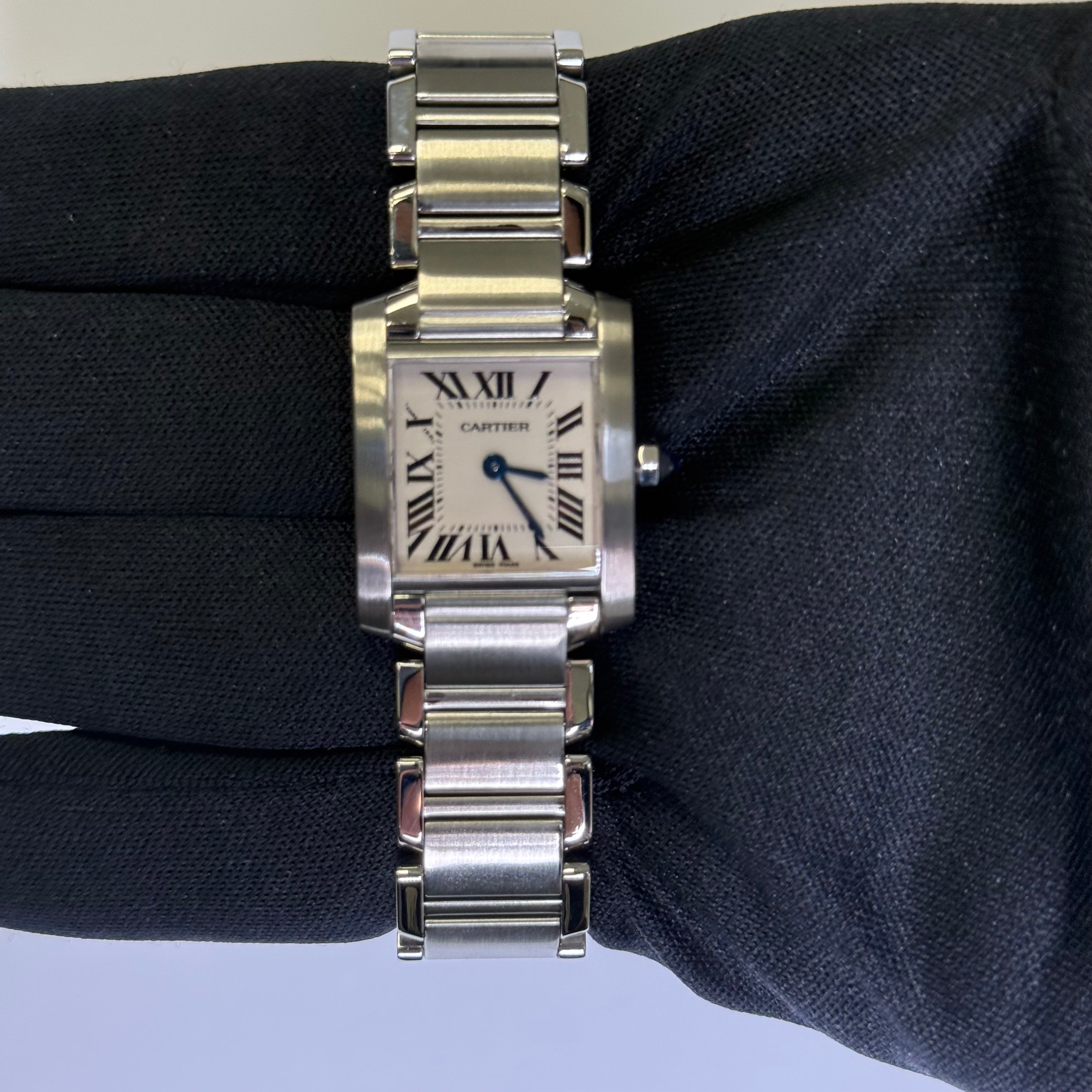 Cartier Tank 20mm Ivory Dial Watch Ref# W51008Q3