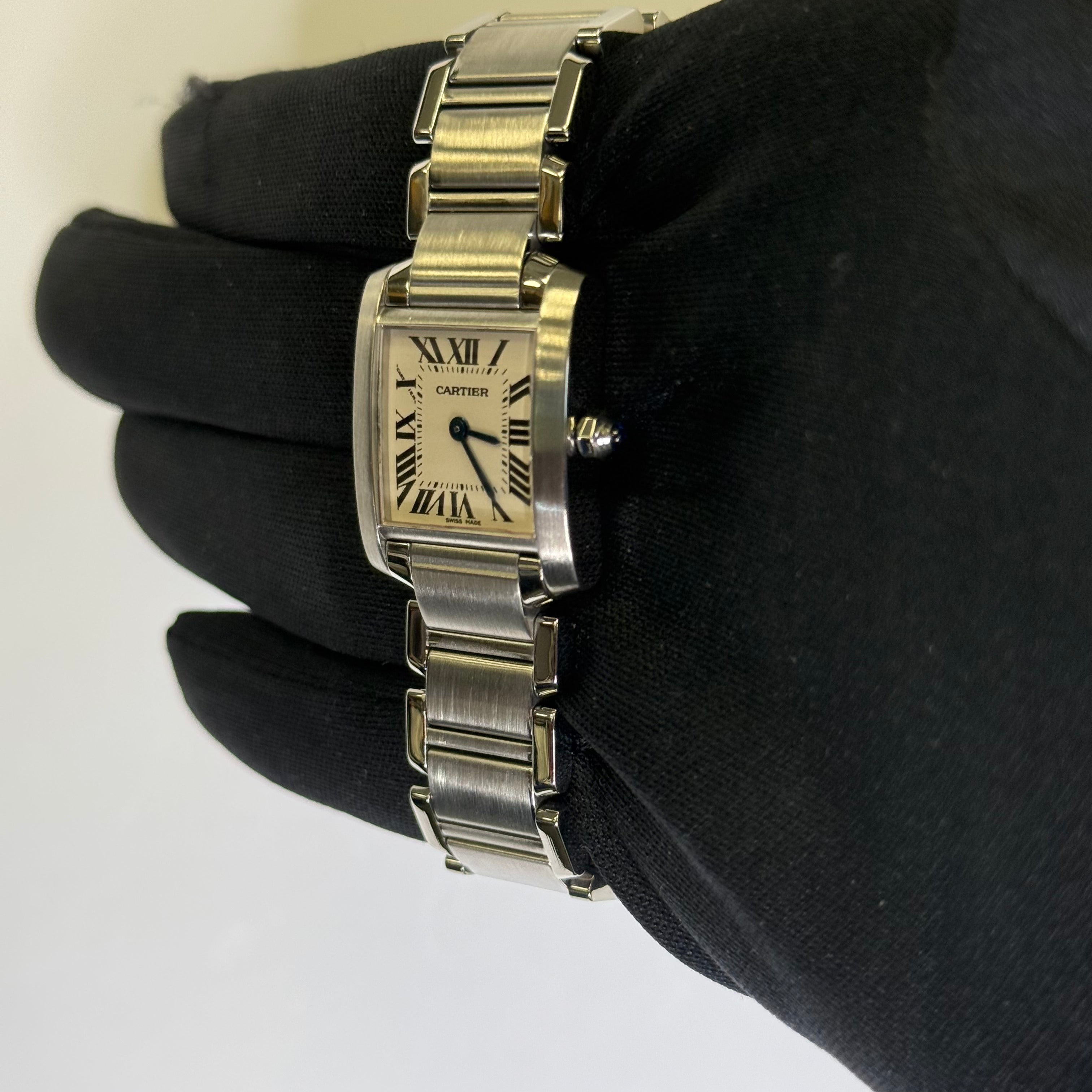 Cartier Tank 20mm Ivory Dial Watch Ref# W51008Q3