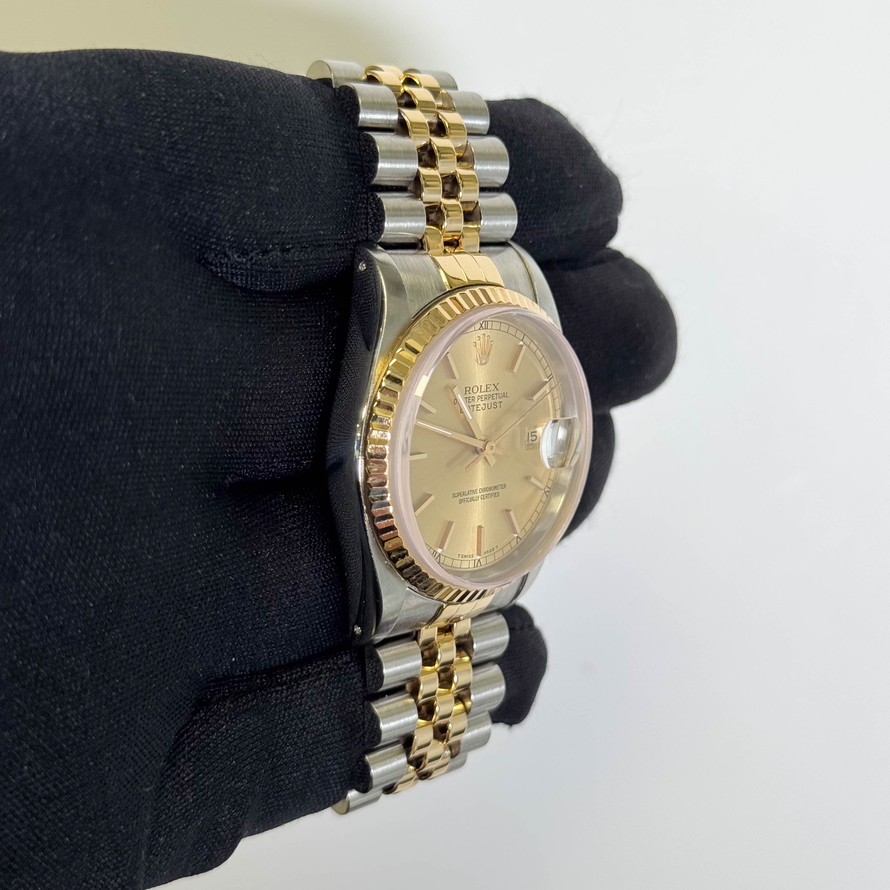 Rolex Datejust 36mm Champagne Dial Watch Ref# 16233 - Happy Jewelers Fine Jewelry Lifetime Warranty