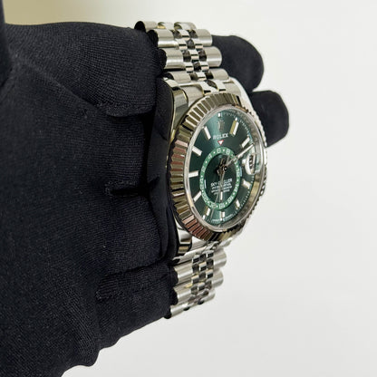 Rolex Sky-Dweller 42mm Green Dial Watch Ref# 336934