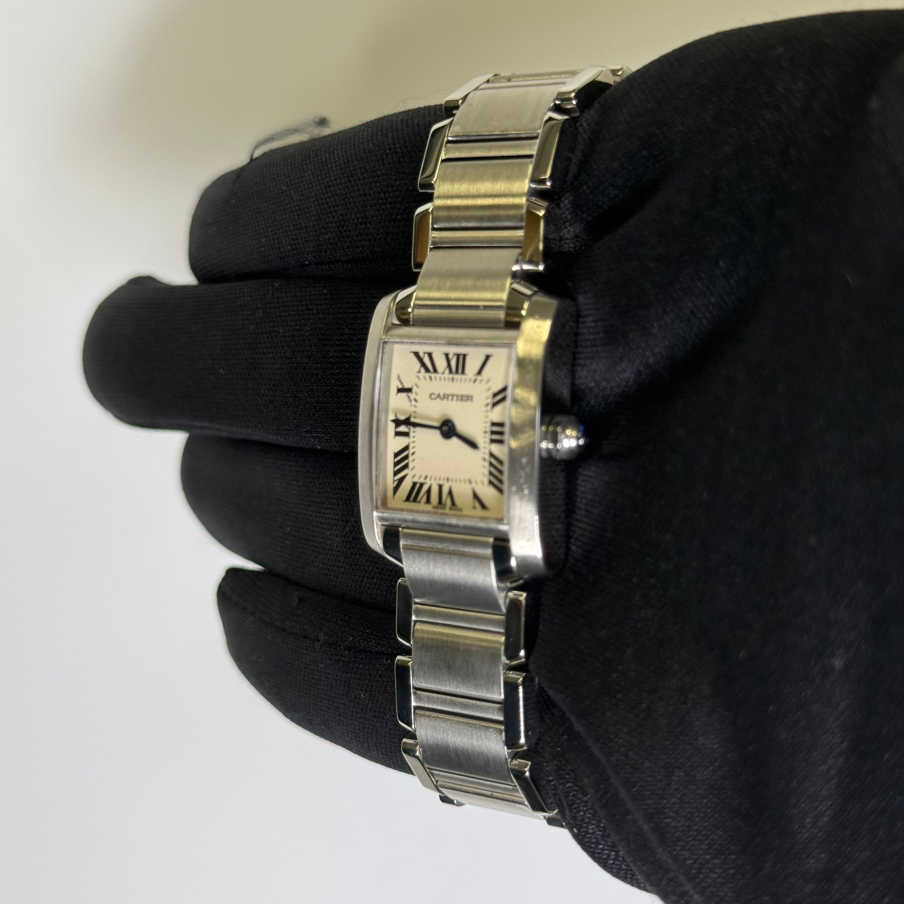 Cartier Tank 20mm Ivory Dial Watch Ref# W51008Q3