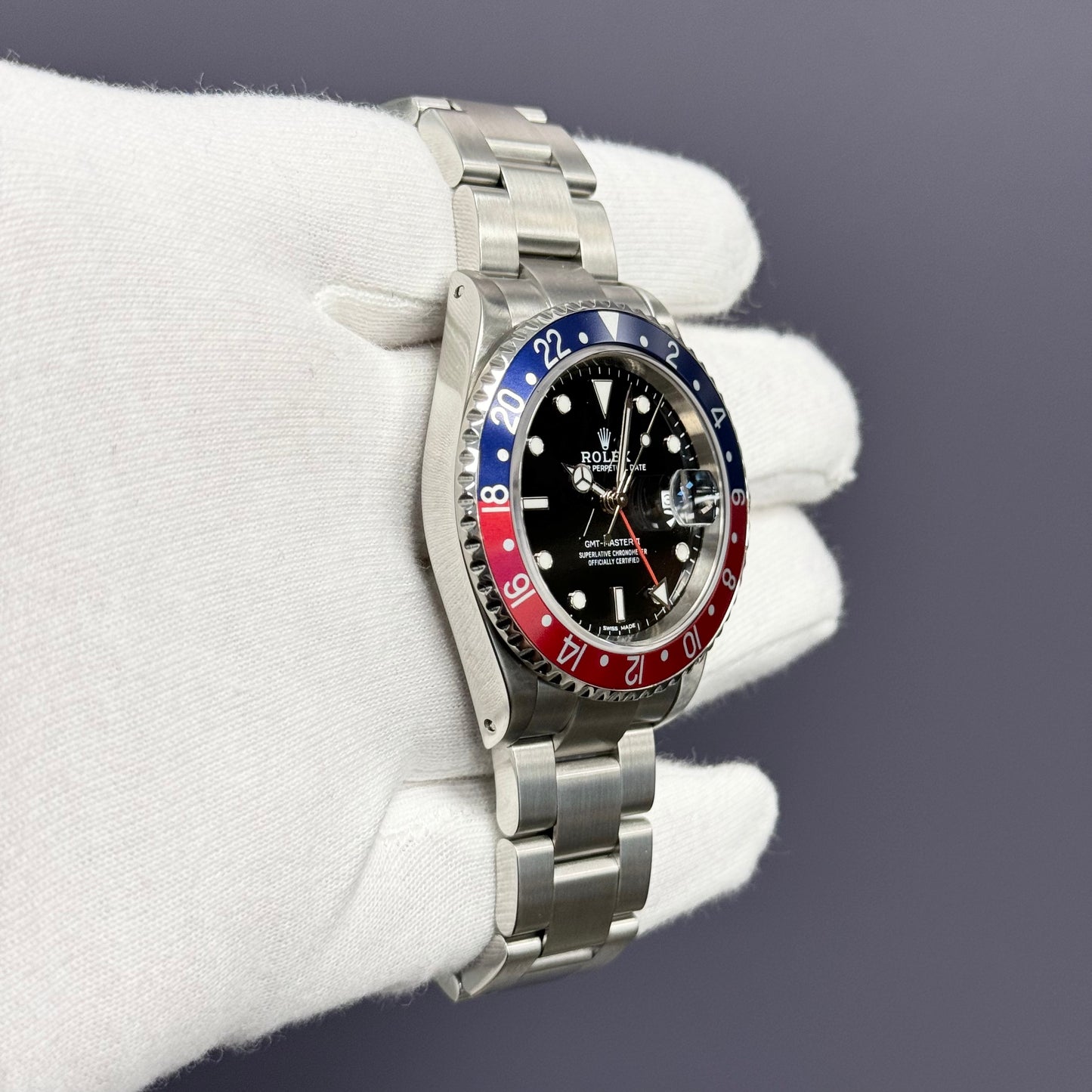 Rolex GMT-Master II 40mm Black Dial Watch Ref# 16710BLRO