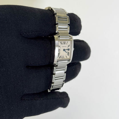 Cartier Tank Stainless Steel 20mm Ivory Dial Watch Ref# W51008Q3 - Happy Jewelers Fine Jewelry Lifetime Warranty