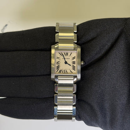 Cartier Tank 20mm Ivory Dial Watch Ref# W51008Q3