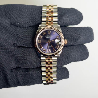 Rolex Datejust 31mm Purple Dial Watch Ref# 278271 - Happy Jewelers Fine Jewelry Lifetime Warranty