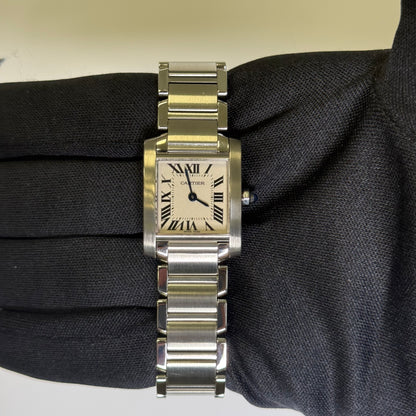 Cartier Tank 20mm Ivory Dial Watch Ref# W51008Q3