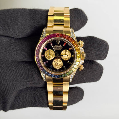 Rolex Daytona 40mm Black Dial Watch Ref # 116598RBOW
