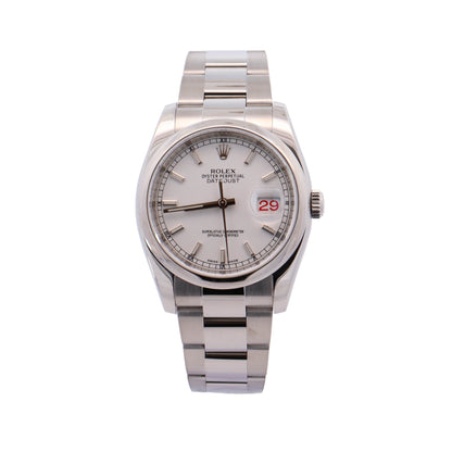 Rolex Datejust 36mm White Dial Ref# 116200 - Happy Jewelers Fine Jewelry Lifetime Warranty