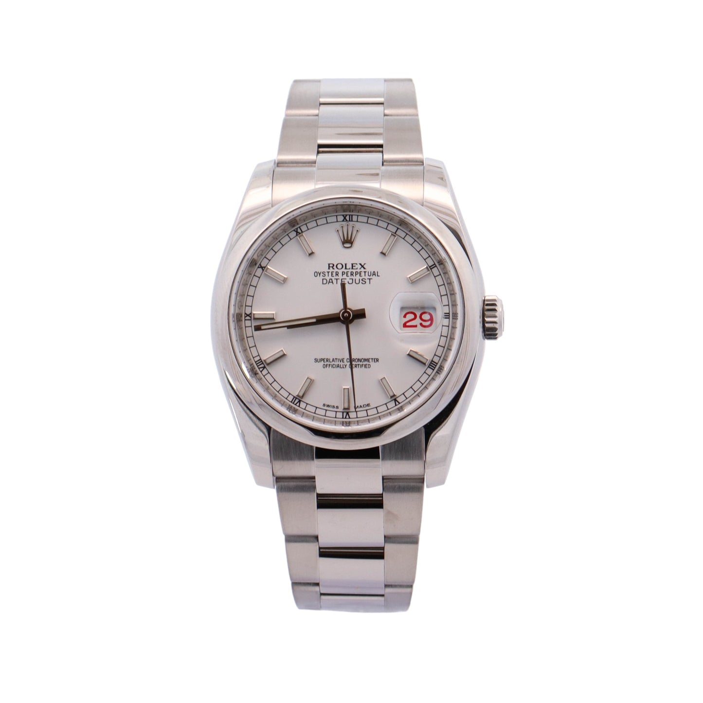 Rolex Datejust 36mm White Dial Ref# 116200