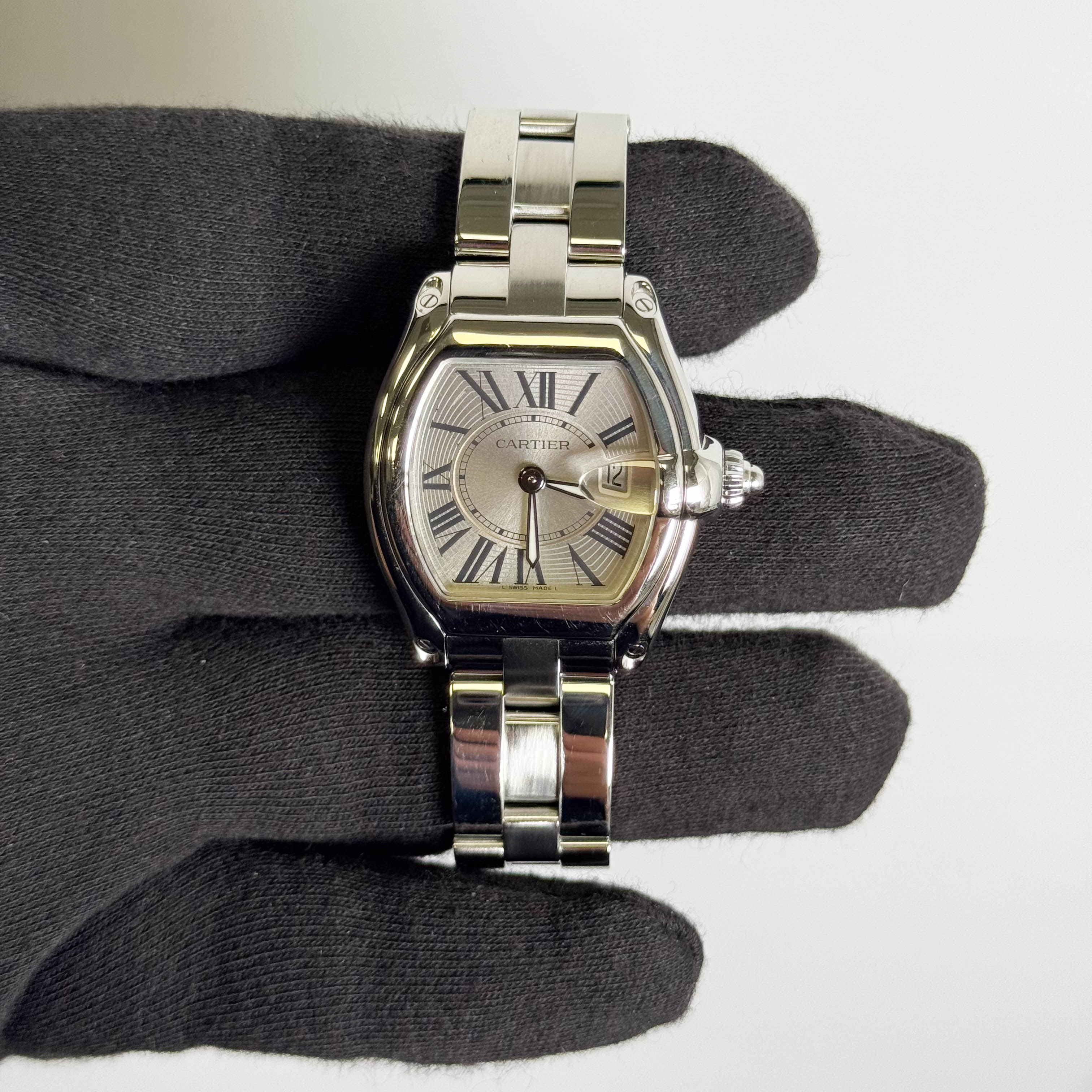 Cartier Roadster 31mm Silver Dial Watch Ref# W62016V3