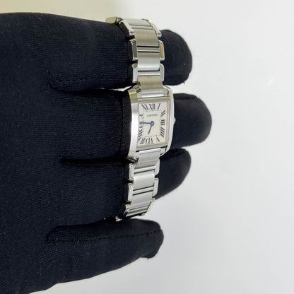 Cartier Tank Stainless Steel 20mm Ivory Dial Watch Ref# W51008Q3 - Happy Jewelers Fine Jewelry Lifetime Warranty