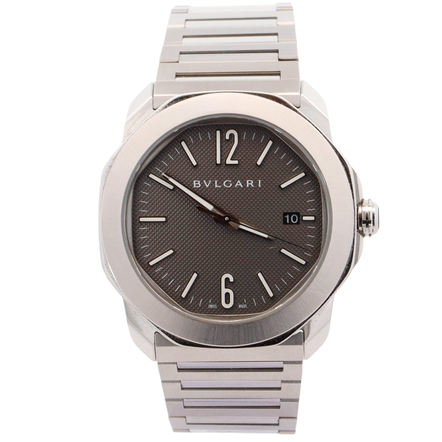 Bvlgari Octo 41mm Grey Dial Watch Ref# 103740 - Happy Jewelers Fine Jewelry Lifetime Warranty