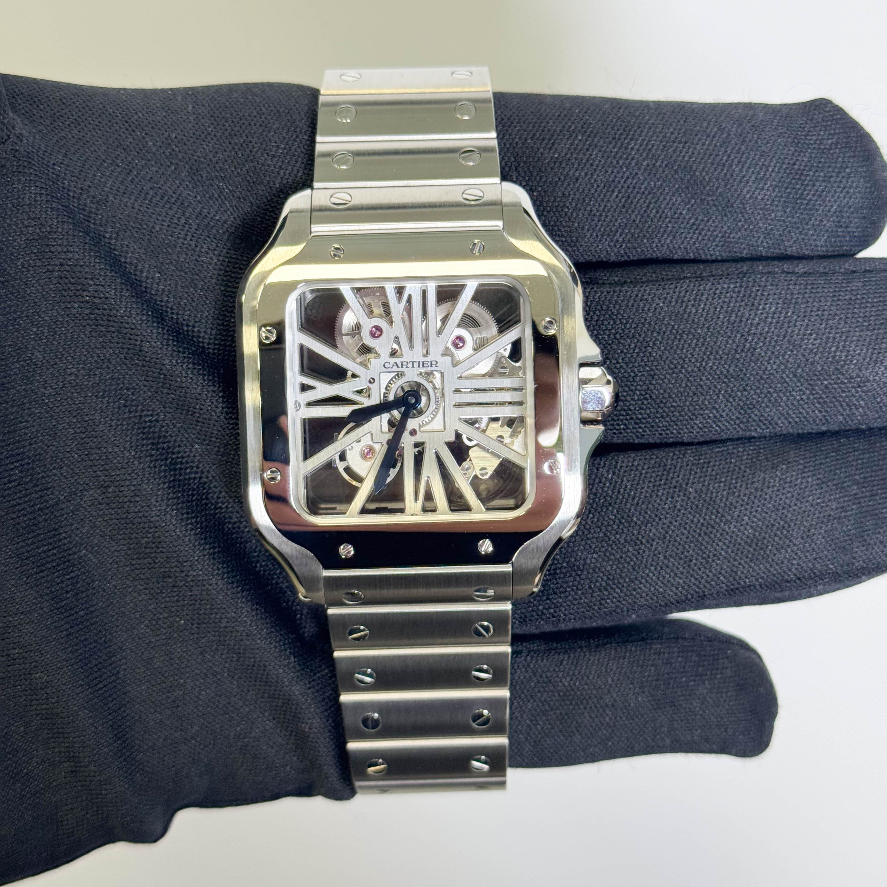 Cartier Santos 40mm Skeleton Dial Watch Ref# WHSA0015