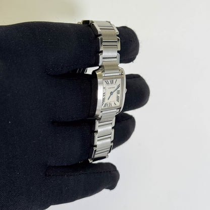 Cartier Tank Stainless Steel 20mm Ivory Dial Watch Ref# W51008Q3 - Happy Jewelers Fine Jewelry Lifetime Warranty