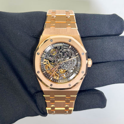 Audemars Piguet Royal Oak 41mm Open Work Dial Watch Ref# 154070R.OO.1220OR.01