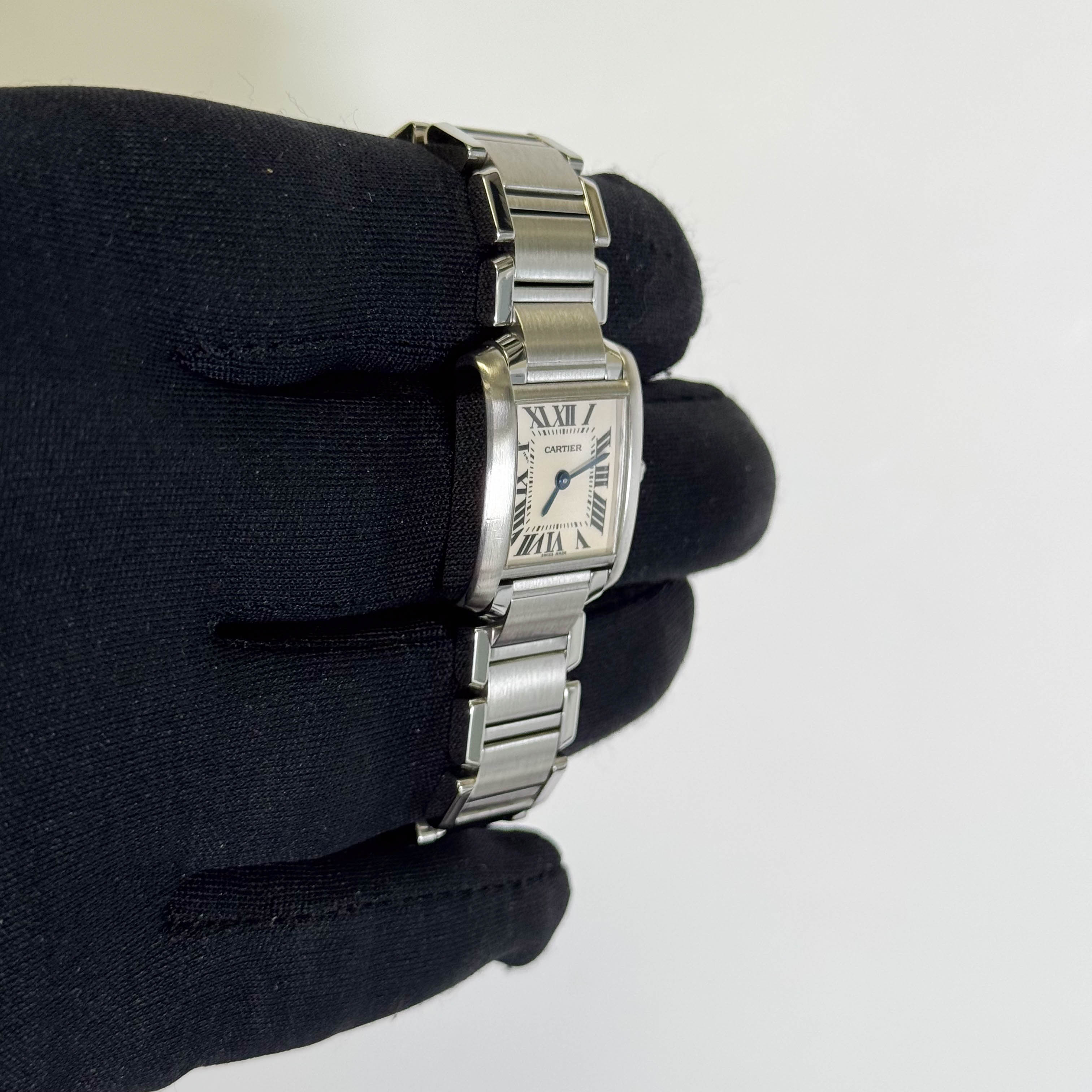Cartier Tank Stainless Steel 20mm Ivory Dial Watch Ref# W51008Q3 - Happy Jewelers Fine Jewelry Lifetime Warranty