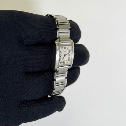 Cartier Tank Stainless Steel 20mm Ivory Dial Watch Ref# W51008Q3 - Happy Jewelers Fine Jewelry Lifetime Warranty