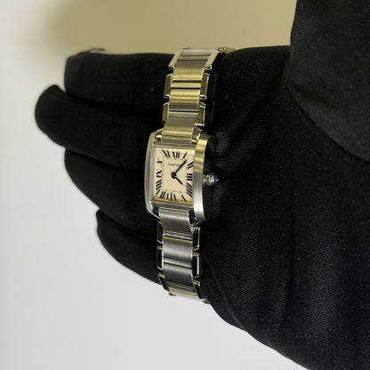 Cartier Tank 20mm Ivory Dial Watch Ref# W51008Q3