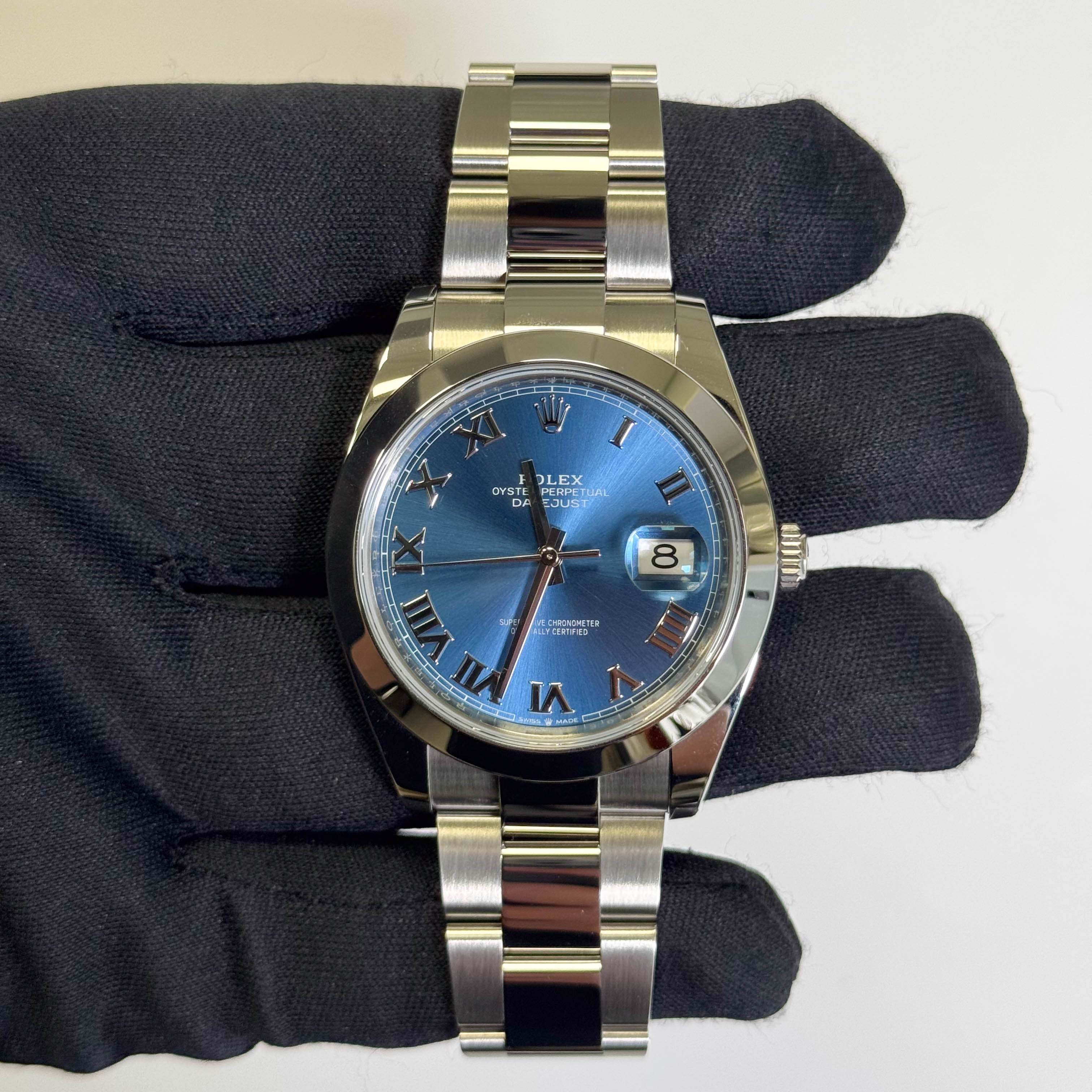 Rolex Datejust 41mm Blue Dial Watch Ref# 126300