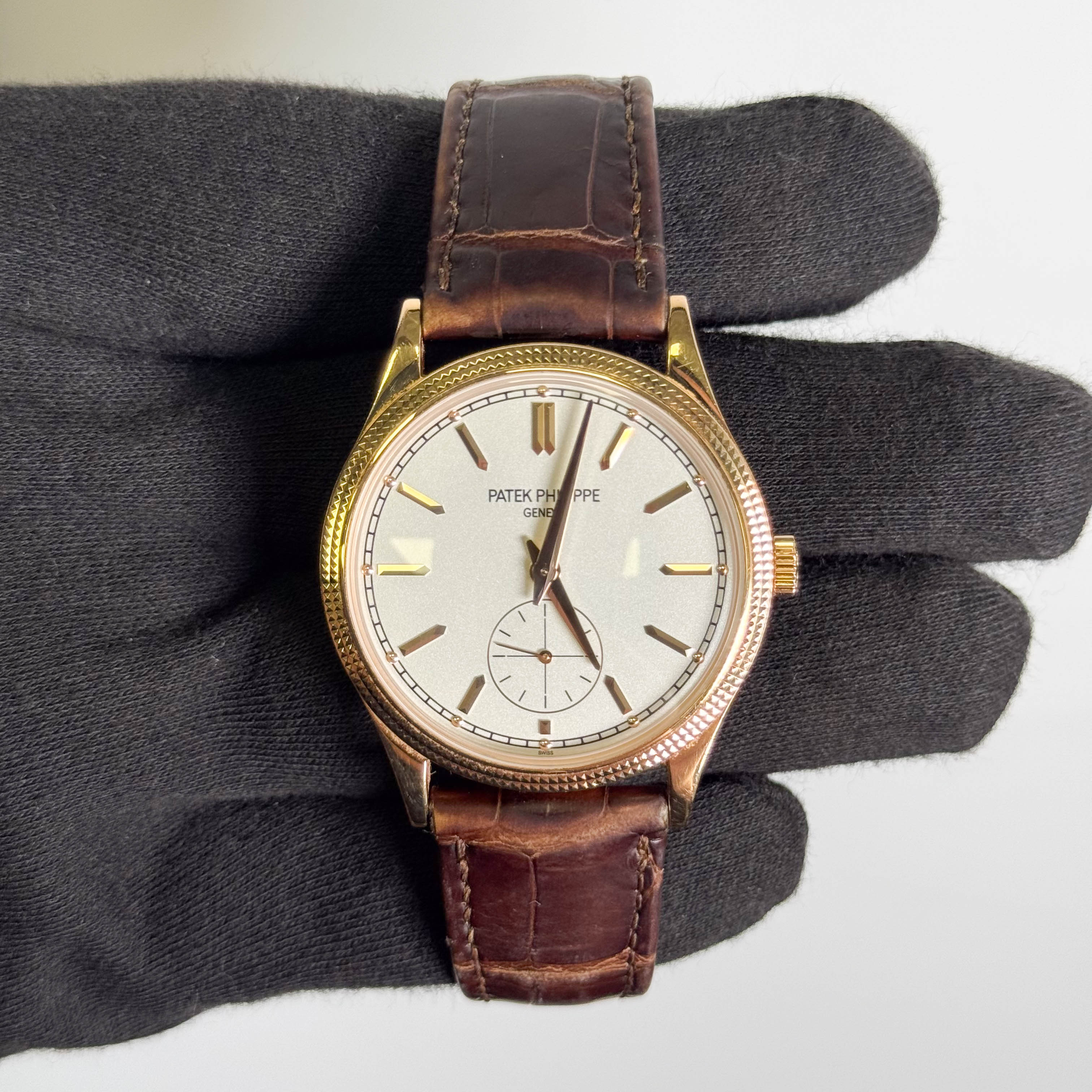 Patek Philippe Calatrava 39mm White Dial Watch Ref# 6119R-001