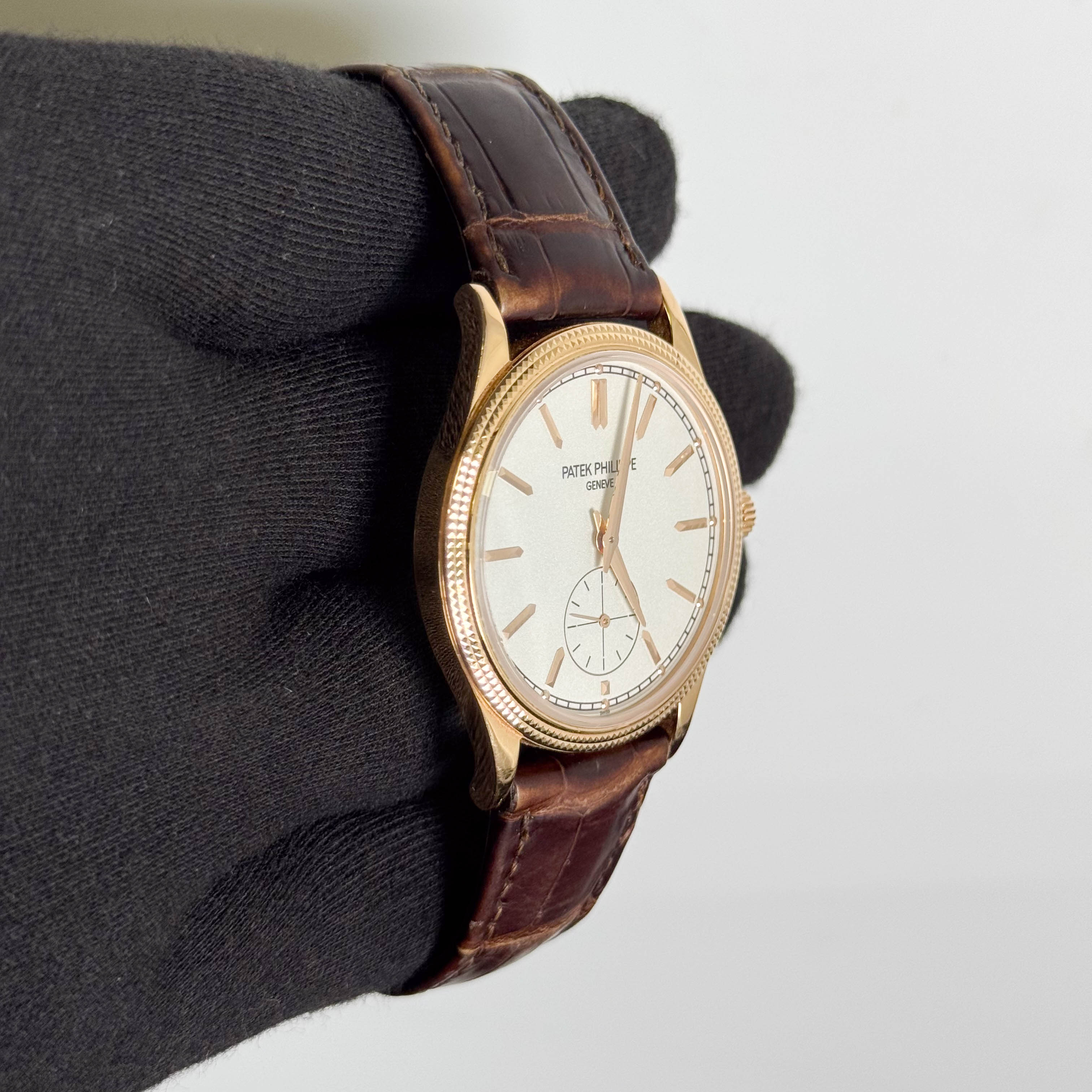 Patek Philippe Calatrava 39mm White Dial Watch Ref# 6119R-001