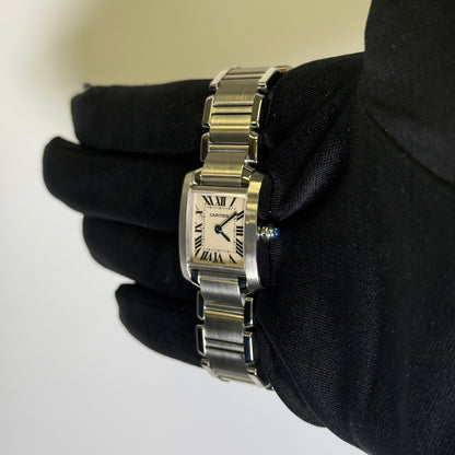 Cartier Tank 20mm Ivory Dial Watch Ref# W51008Q3