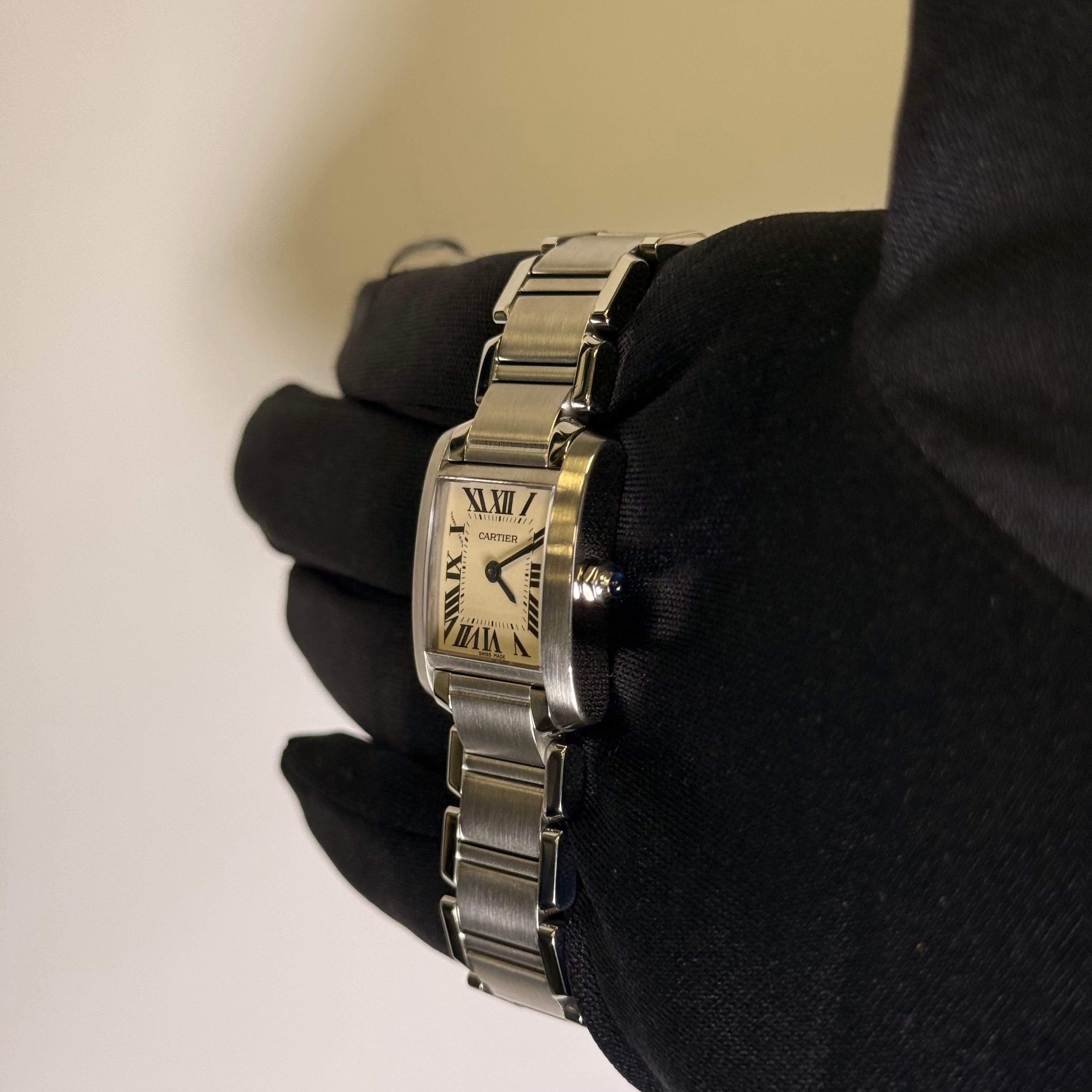 Cartier Tank 20mm Ivory Dial Watch Ref# W51008Q3