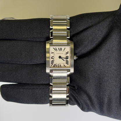 Cartier Tank 20mm Ivory Dial Watch Ref# W51008Q3