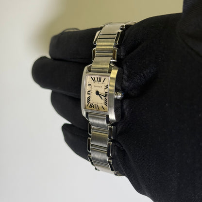 Cartier Tank 20mm Ivory Dial Watch Ref# W51008Q3