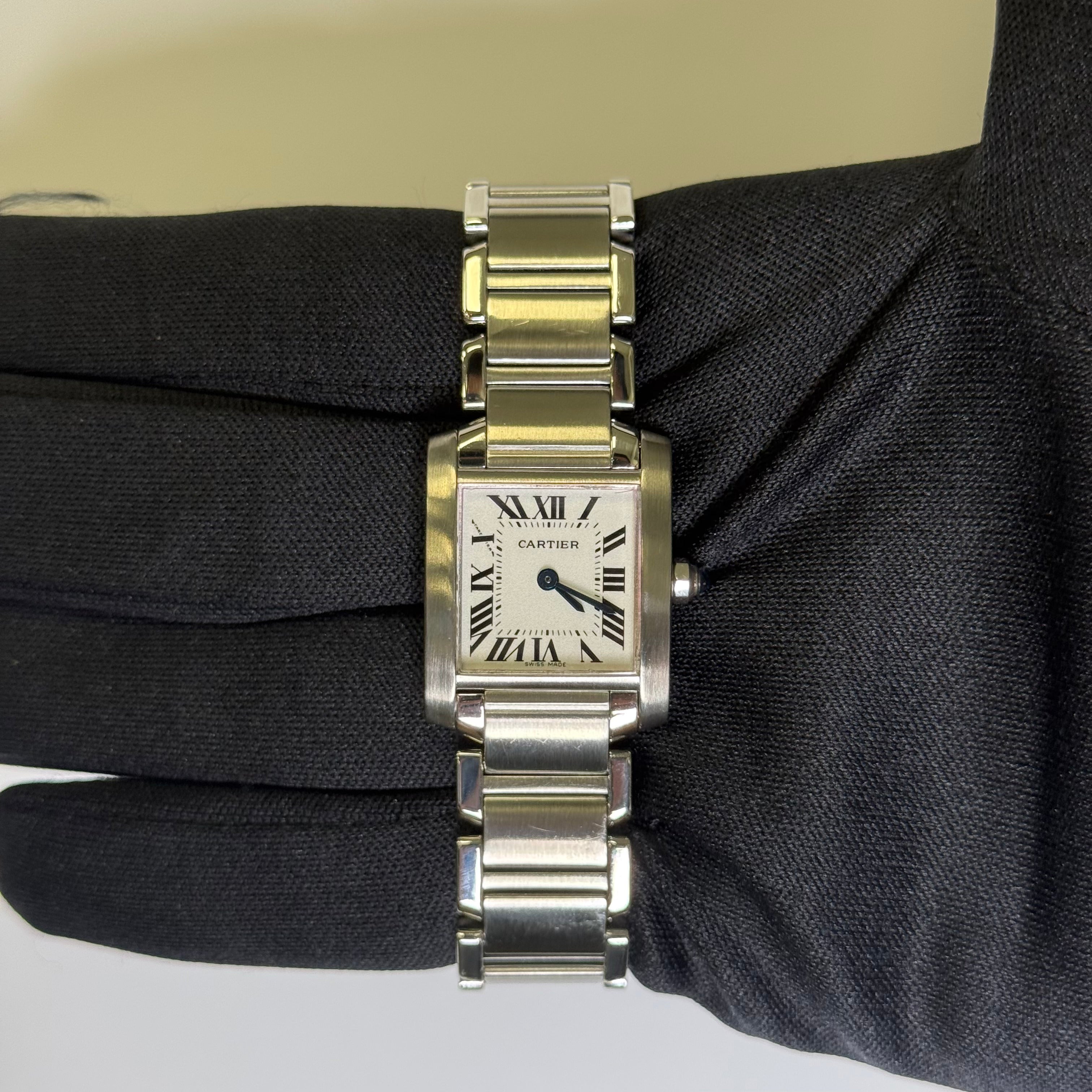 Cartier Tank 20mm Ivory Dial Watch Ref# W51008Q3