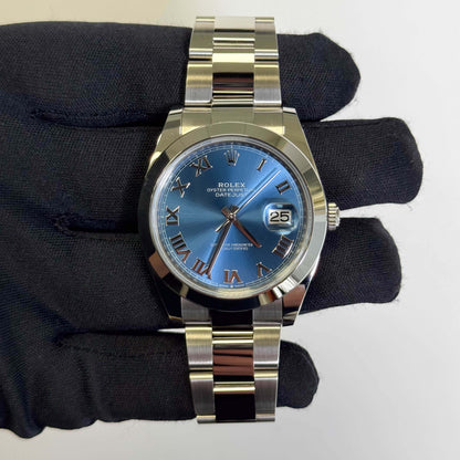 Rolex Datejust 41mm Blue Dial Watch Ref# 126300