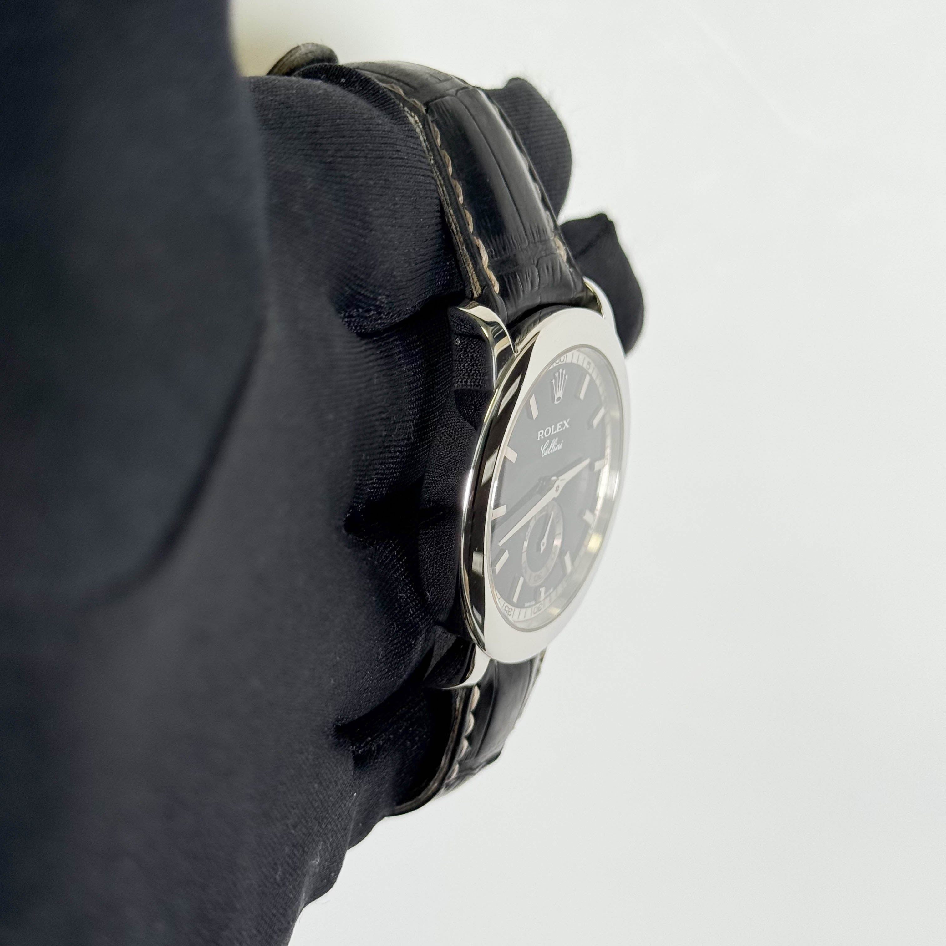 Rolex Cellini 35mm Black Dial Watch Ref# 5241