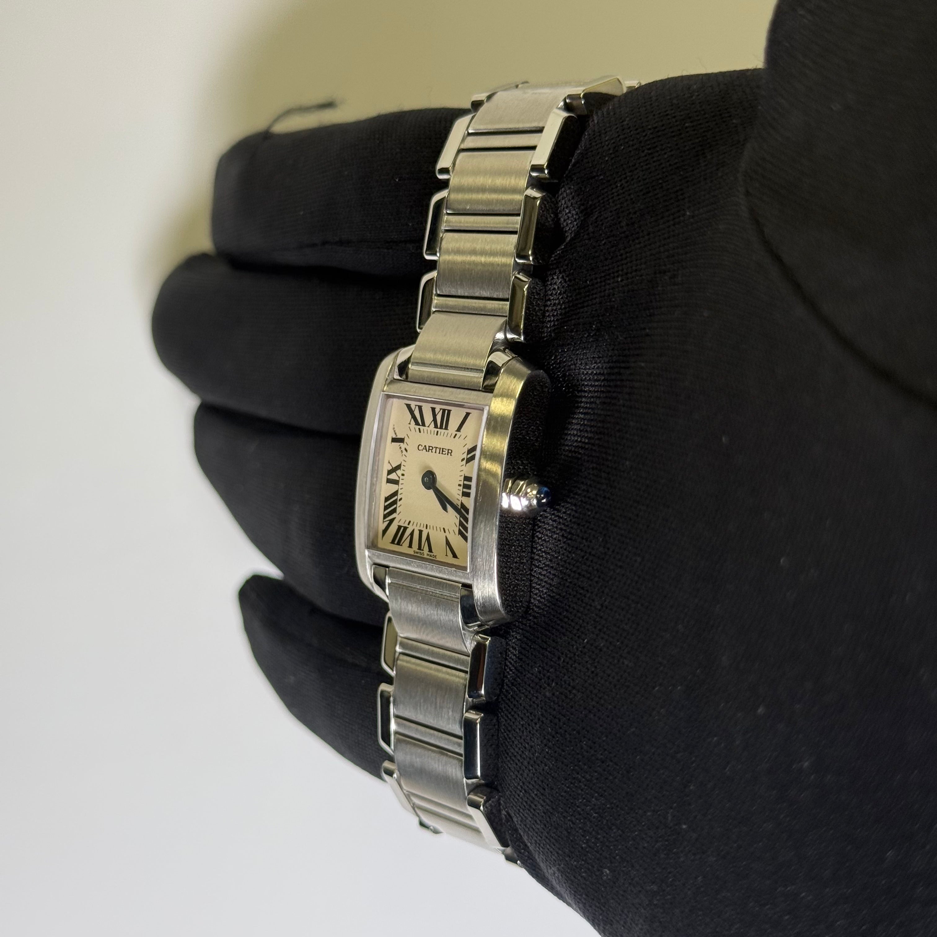 Cartier Tank 20mm Ivory Dial Watch Ref# W51008Q3